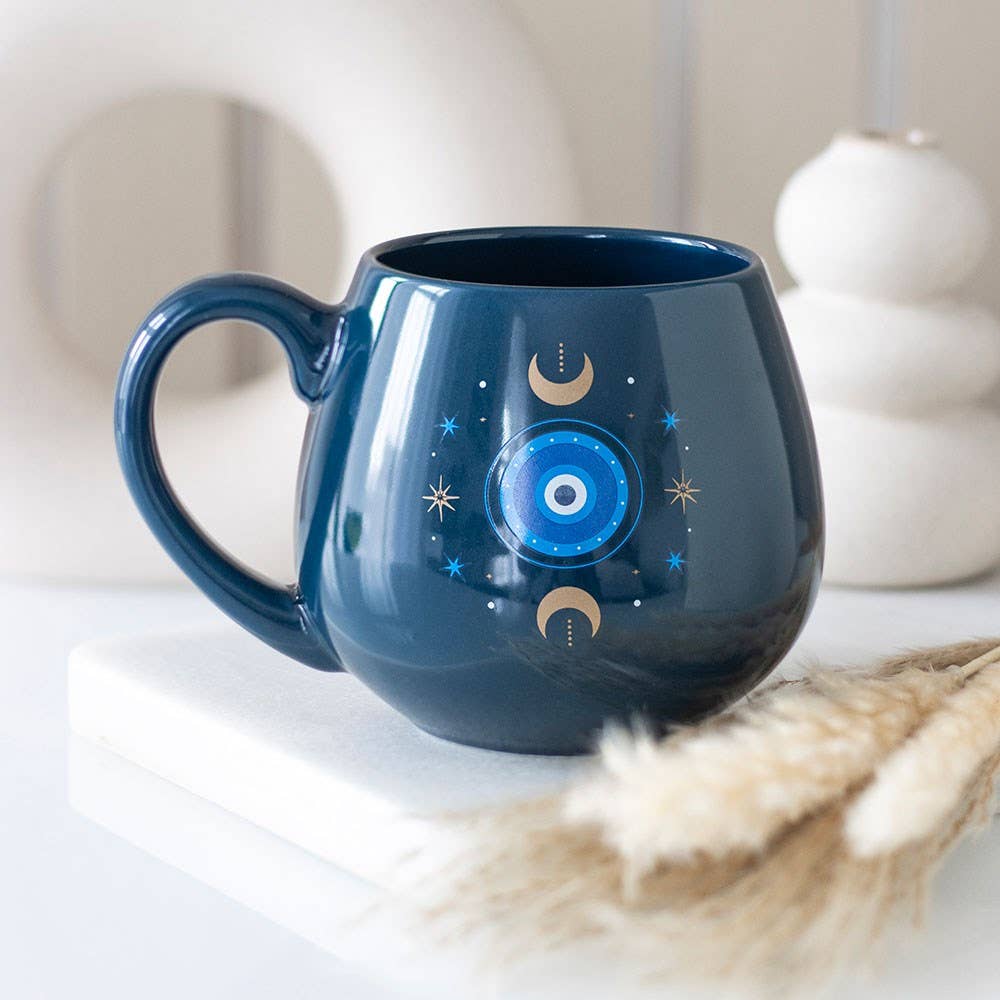 All-Seeing Eye Ceramic Mug – Cosmic Blue