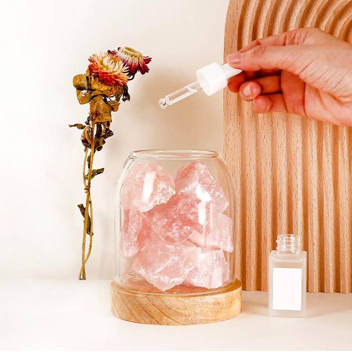 AURORA Crystal Essential Oil Diffuser | Rose Quartz 500g