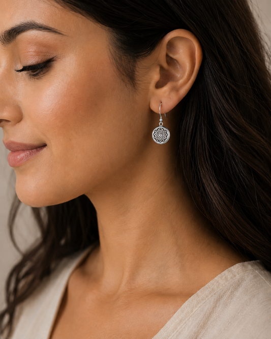 Stainless Steel Aroma Flower Earrings