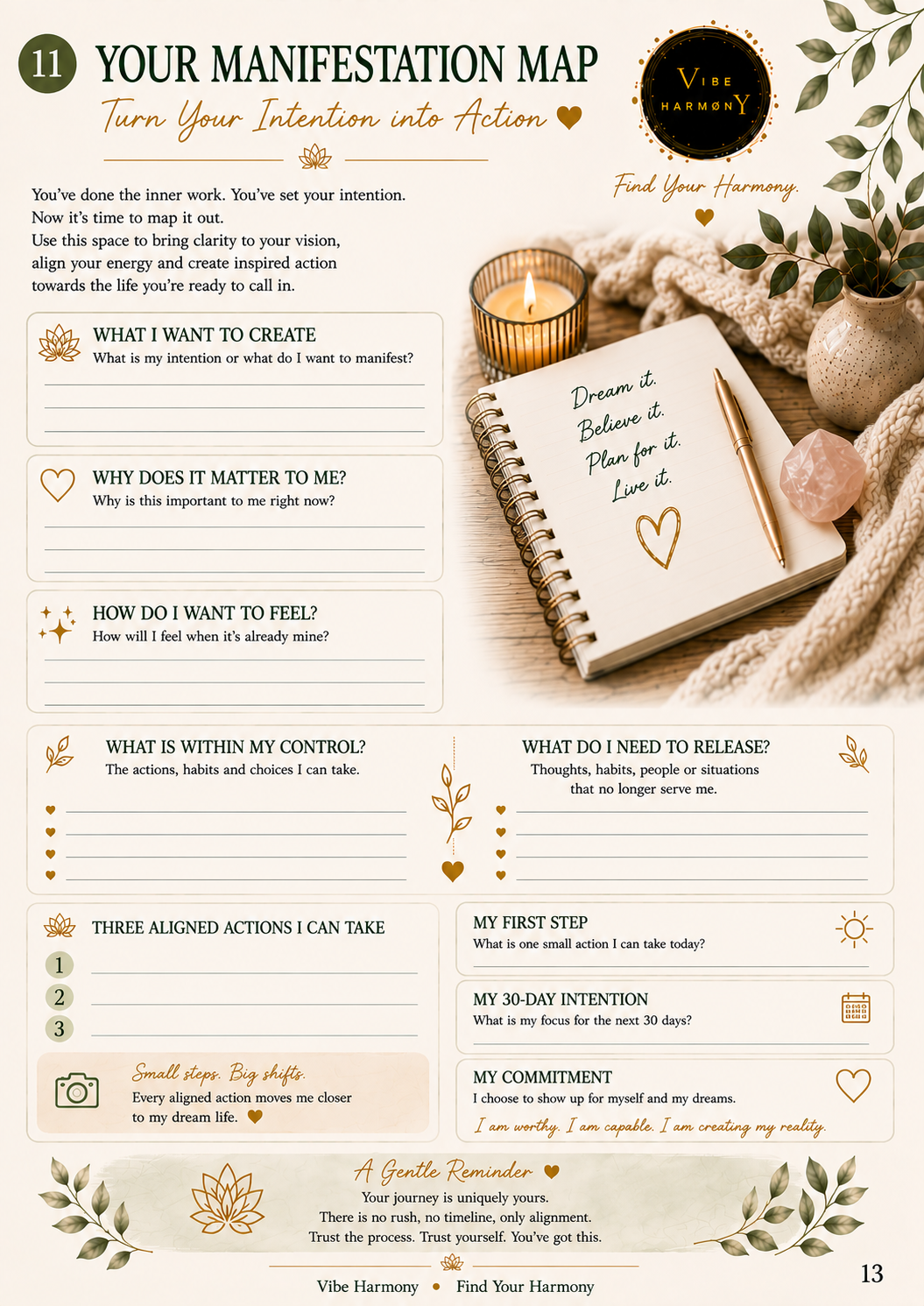 FREE VIBE HARMONY GUIDE - Mindful Thinking & Manifestation
