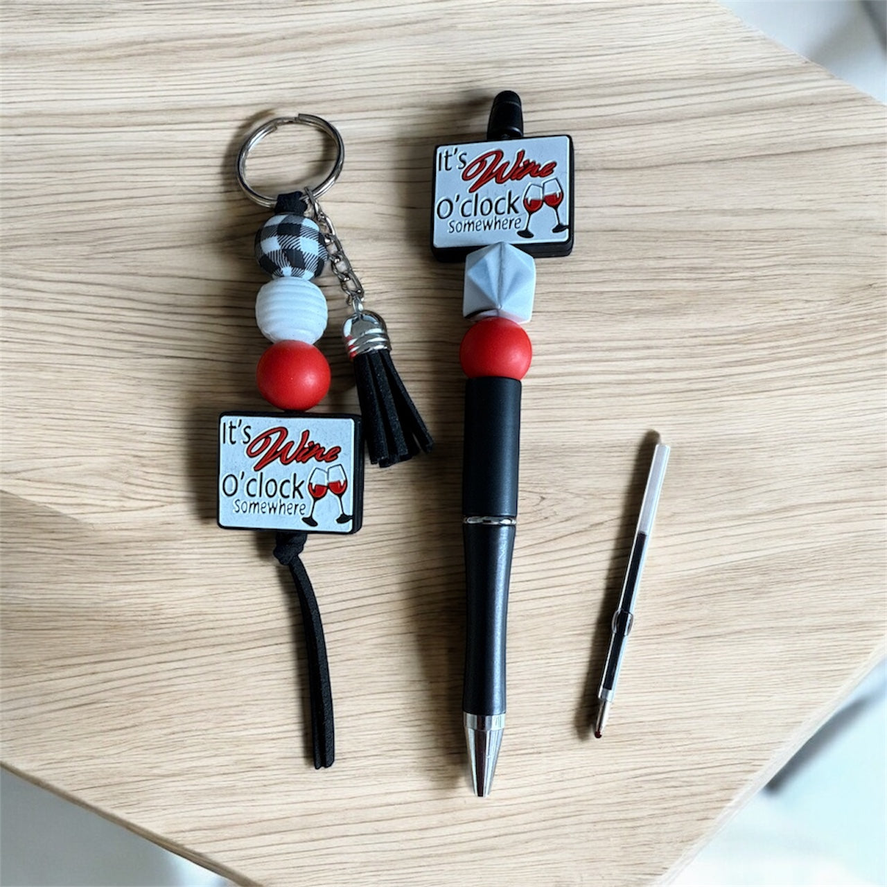 “It’s Wine O’Clock Somewhere” Pen & Keyring Gift Set