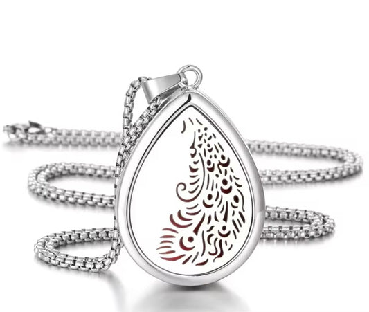 Teardrop Pendant Essential Oil Necklace