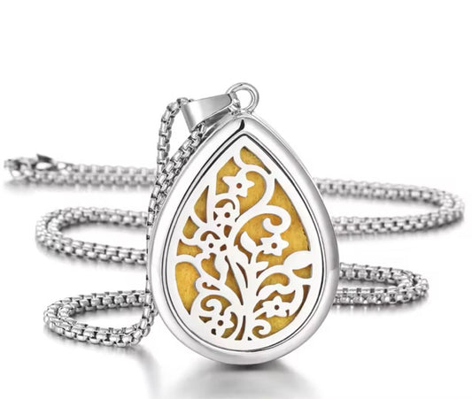 Teardrop Pendant Essential Oil Necklace