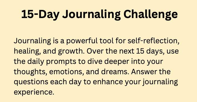 15 Day Journaling Challenge - Mini e-book