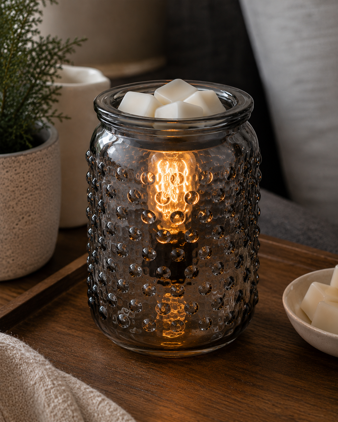 Smokey Hobnail Illumination Electric Warmer