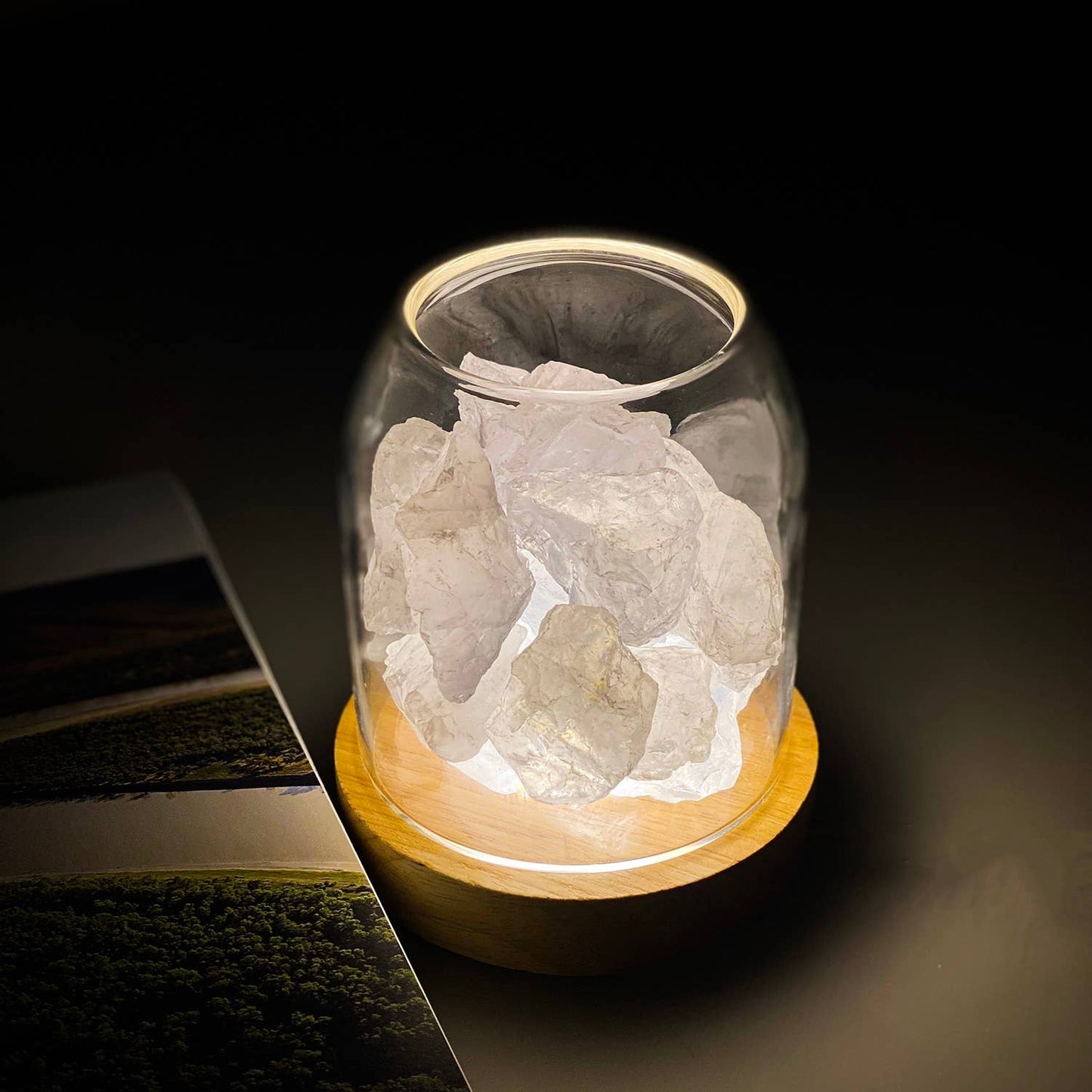 AURORA Crystal Essential Oil Diffuser | Clear Quartz 500g