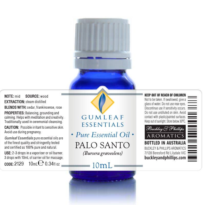 Palo Santo Essential Oil - Bursera graveolens 10ml