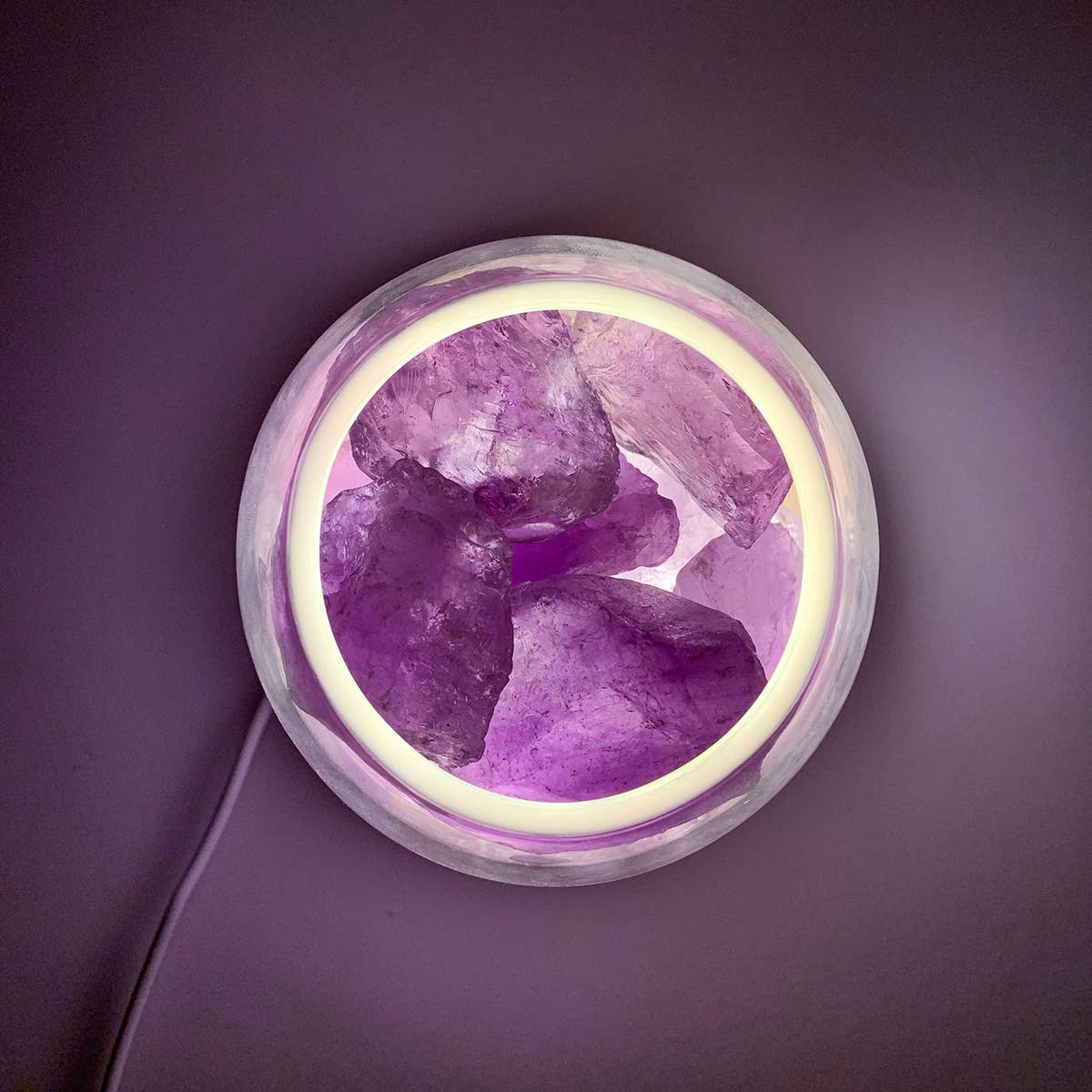 AURORA Crystal Essential Oil Diffuser | Real Amethyst 500g