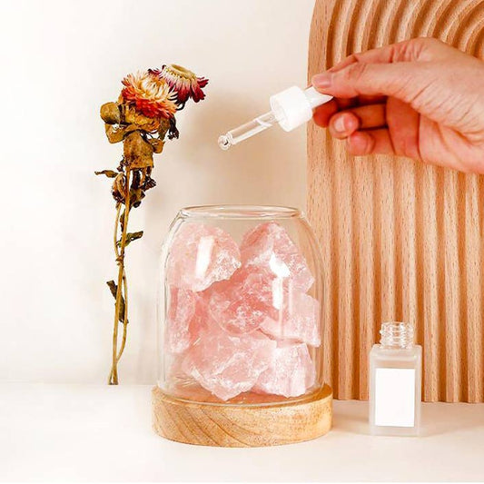 AURORA Crystal Essential Oil Diffuser | Rose Quartz 500g