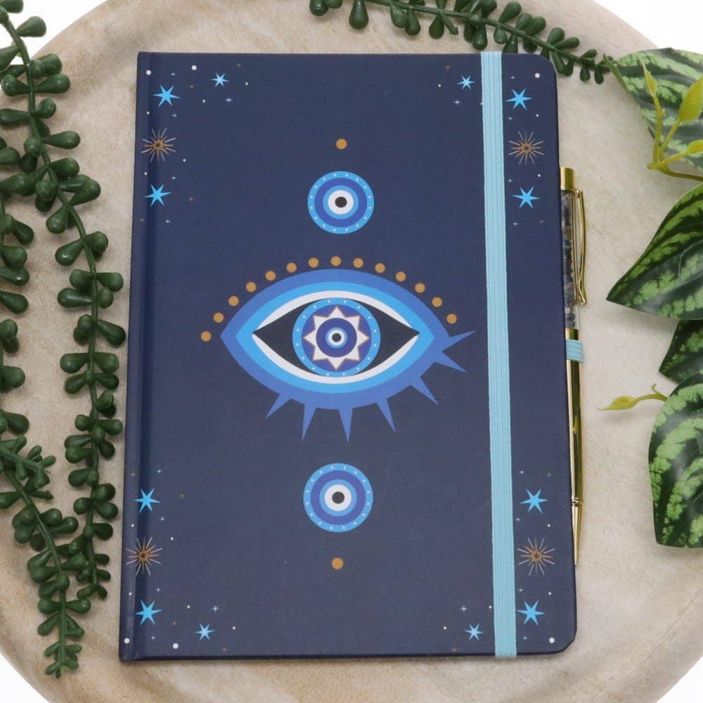 Evil Eye A5 Notebook & Crystal Pen Set