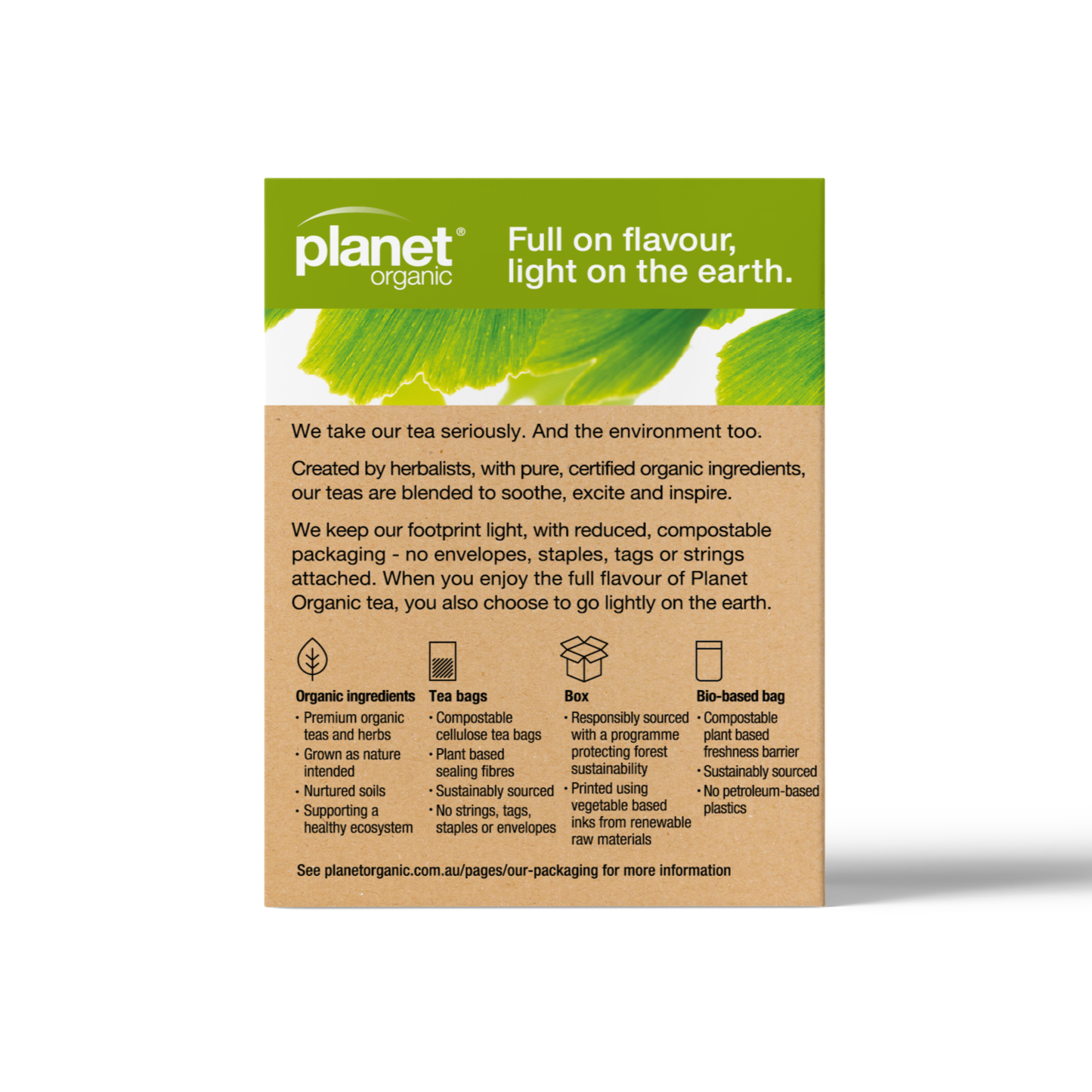 Planet Organic Mental Focus Tea Bags - 25 Herbal Bags