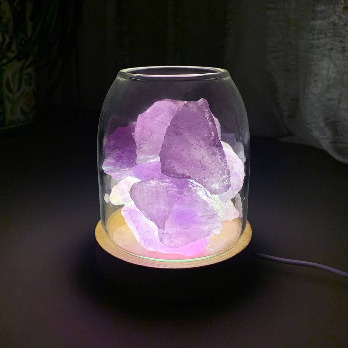 AURORA Crystal Essential Oil Diffuser | Real Amethyst 500g
