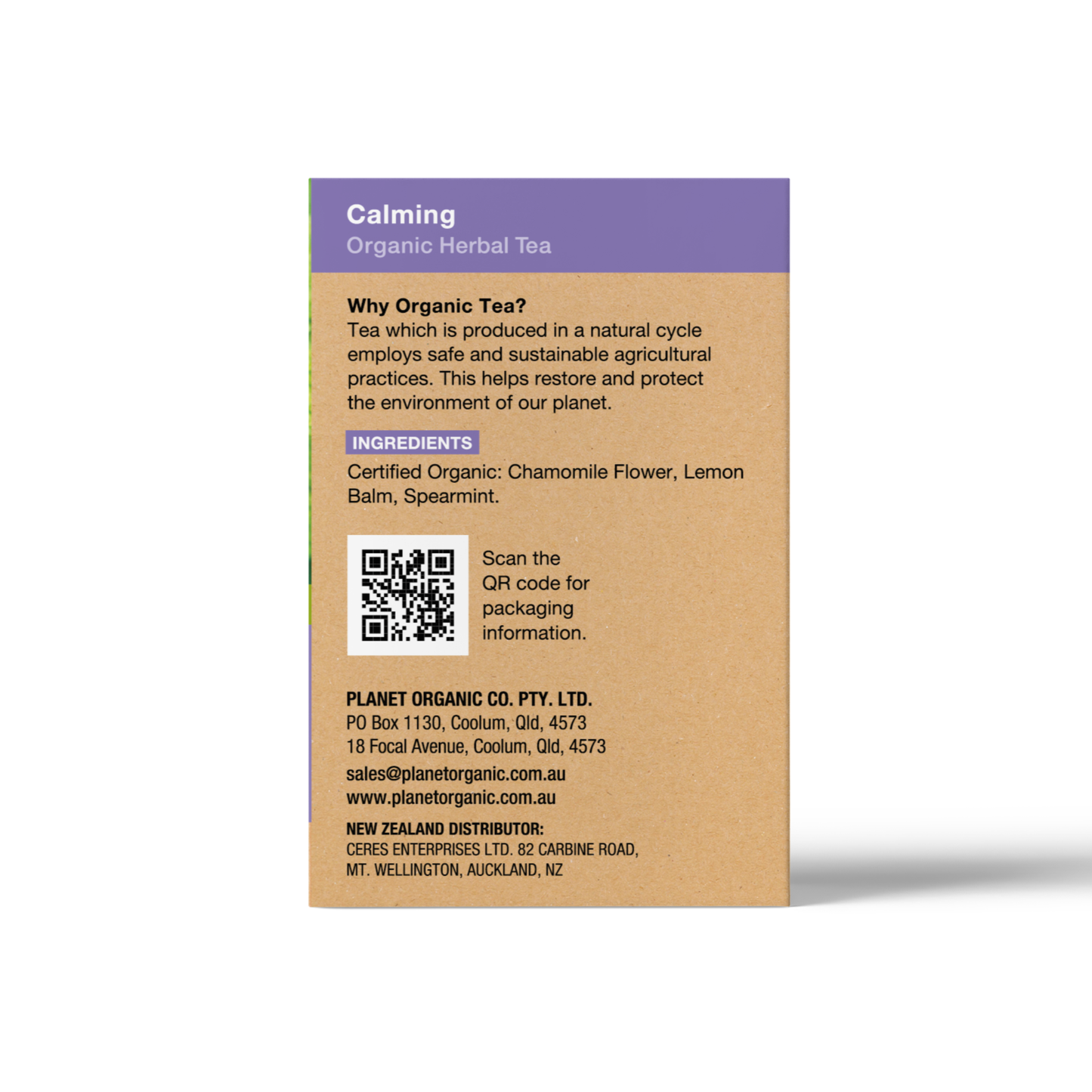 Planet Organic Calming Tea Bags - 25 Herbal Bags
