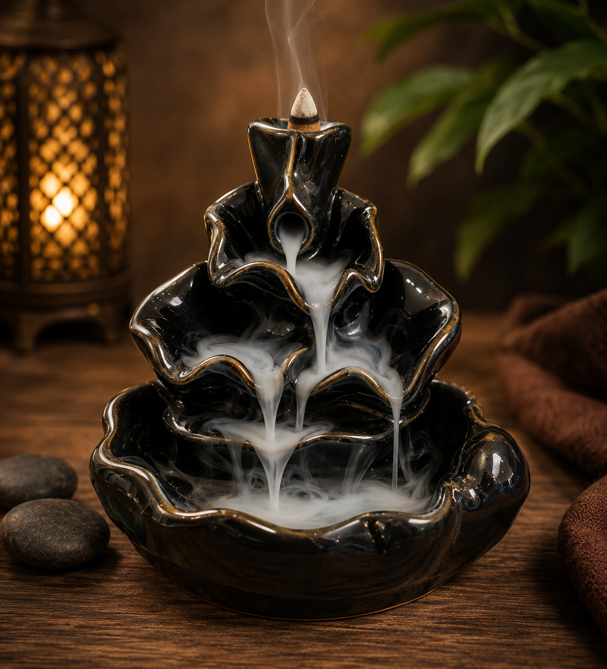 Ceramic Waterfall Backflow Cone Burner