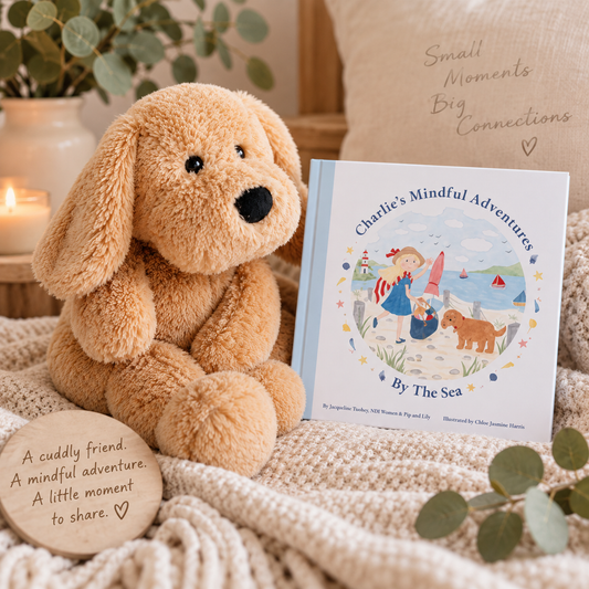 Charlie Weighted Plush + Mindful Adventures Book Bundle