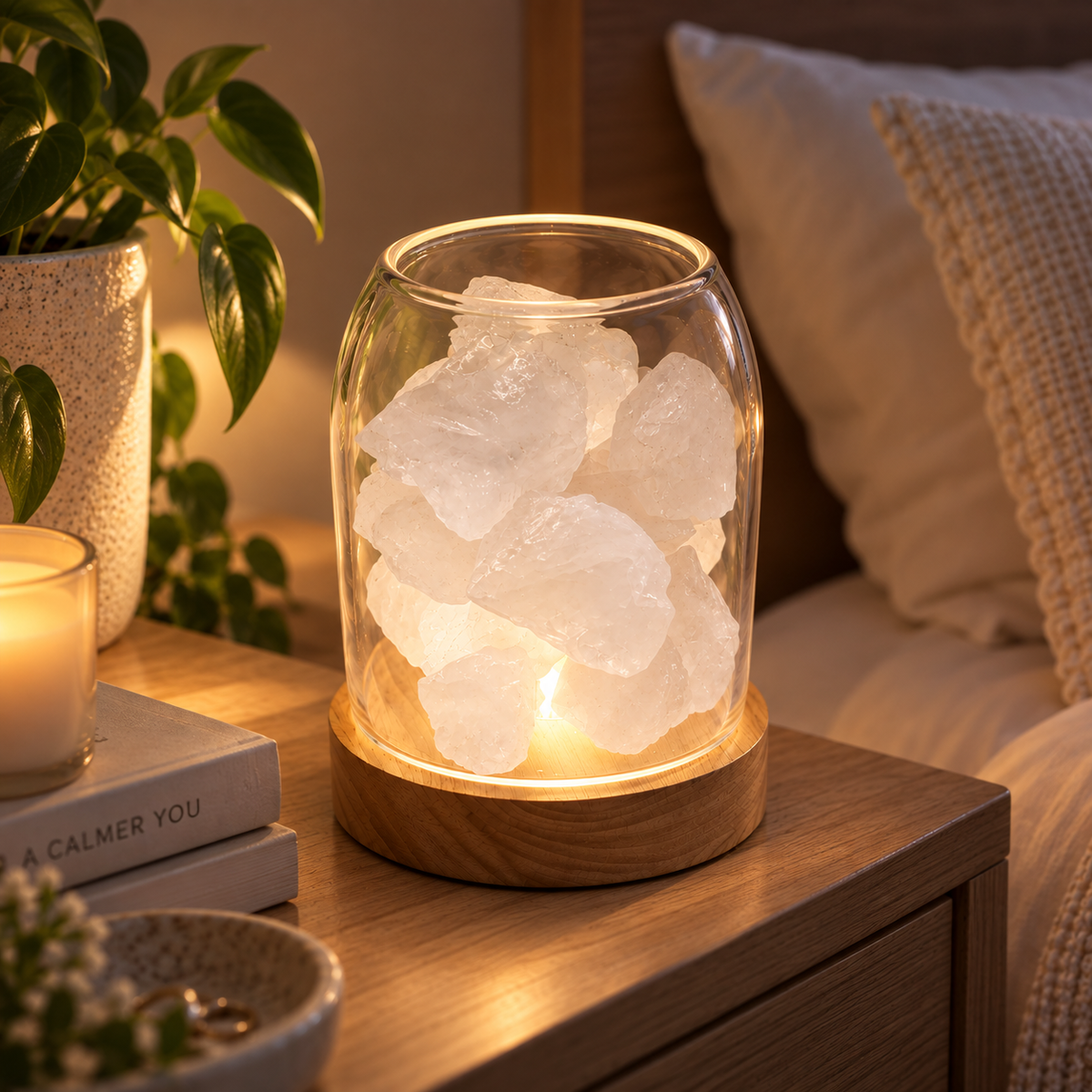AURORA Crystal Essential Oil Diffuser | Clear Quartz 500g