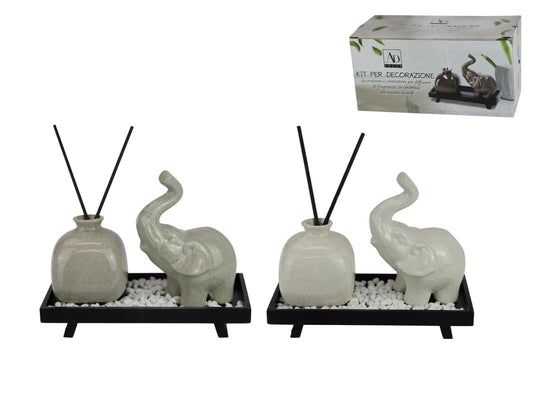 Ceramic Elephant and Reed Diffuser