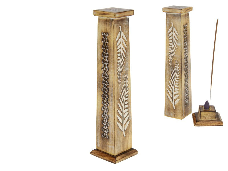 Wooden Leaf Incense Tower