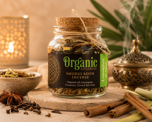 Organic Goodness Smudge Resin Lemongrass Spice 80g Jar