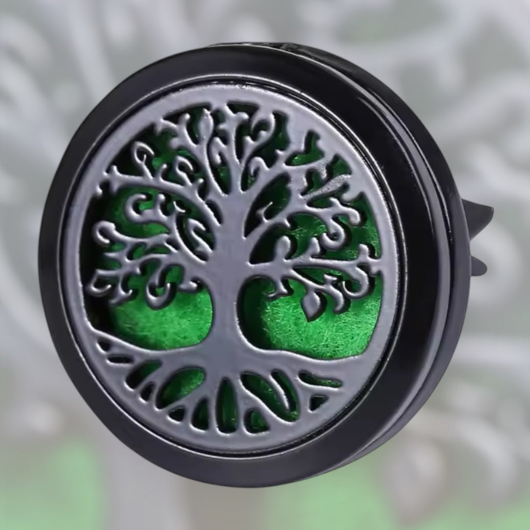 Tree of Life Stainless Steel Essential Oil Car Diffuser
