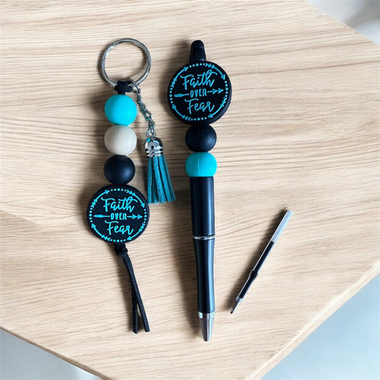 Faith Over Fear Pen & Keyring Gift Set