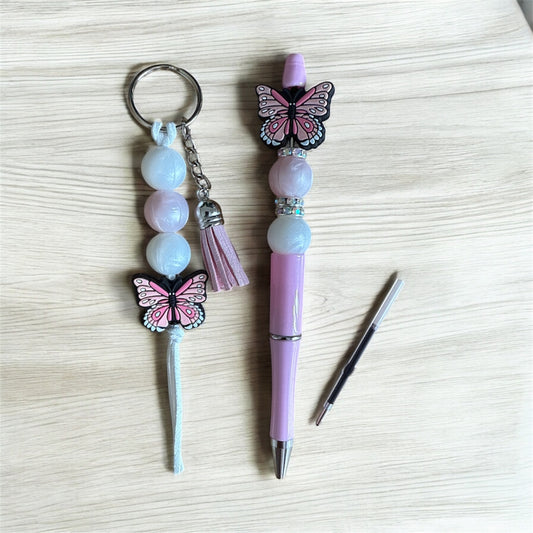 Butterfly Pen & Keyring Gift Set