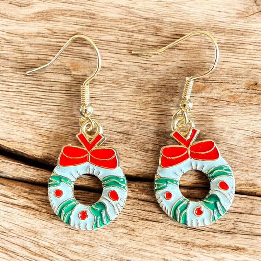 Christmas Wreath Earrings
