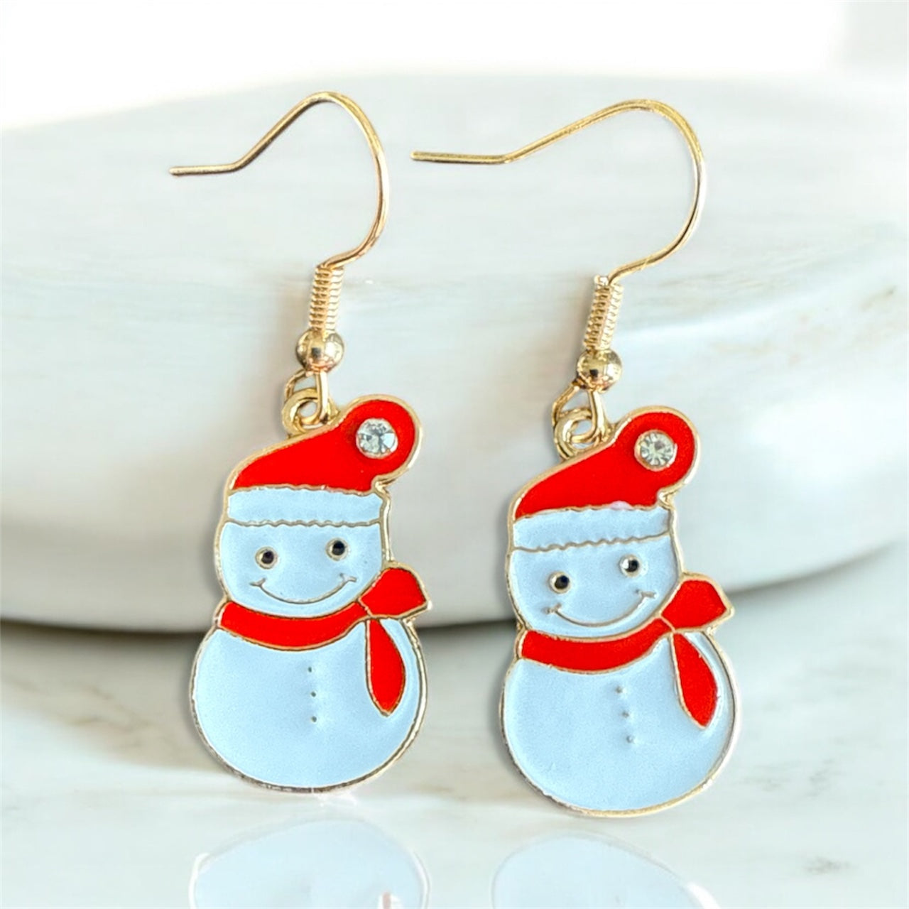 Christmas Snowman Earrings