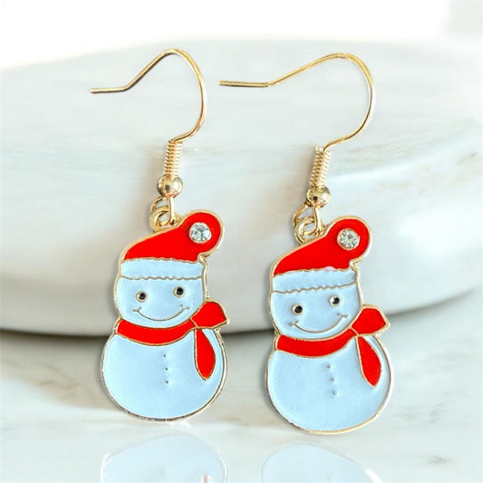Christmas Snowman Earrings