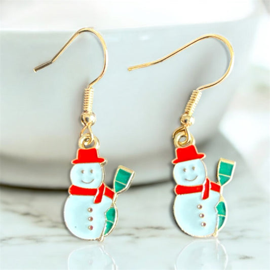 Christmas Snowman Earrings
