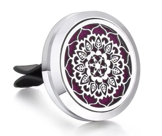 Lotus Stainless Steel Essential Oil Car Diffuser
