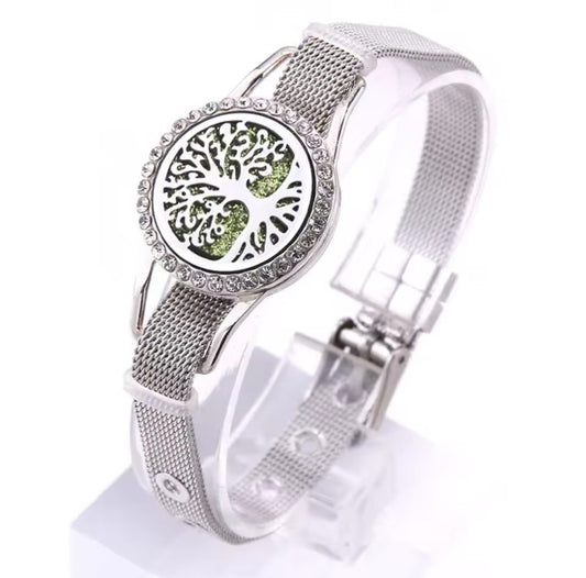 Tree of Life Aromatherapy Stainless Steel Bracelet