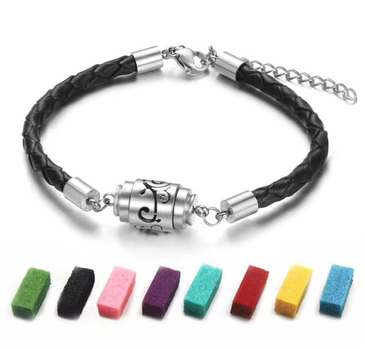 Leather Aromatherapy Bracelet