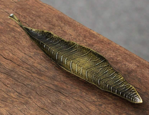 Metal Bodhi Leaf Incense Holder