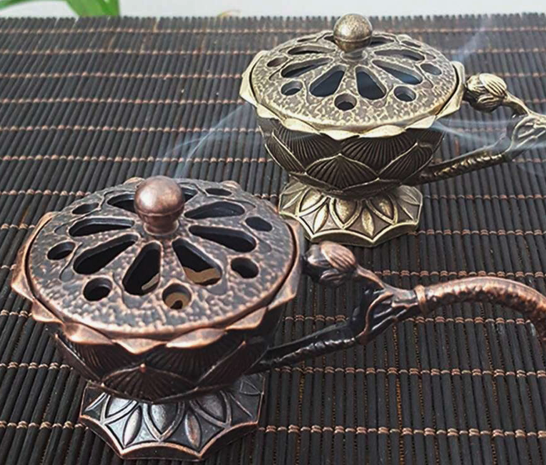 Small Lotus Incense Burner with Handle