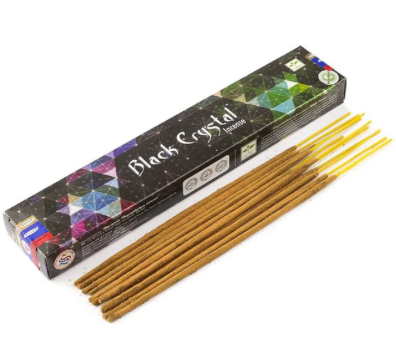 Satya BLACK CRYSTAL Incense Sticks 15g