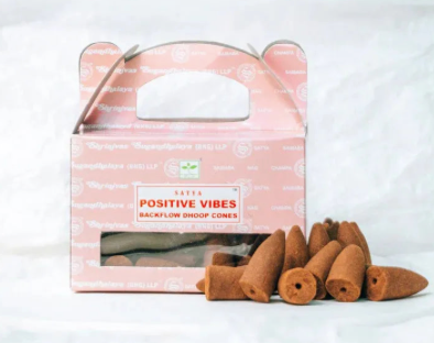 Satya POSITIVE VIBES Backflow Incense Cones