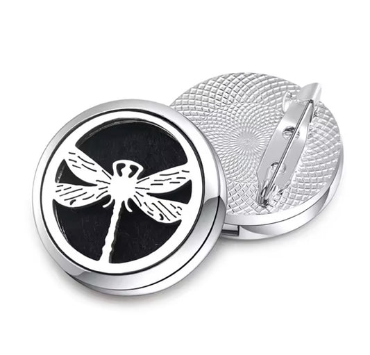 Stainless Steel Aroma Dragonfly Brooch