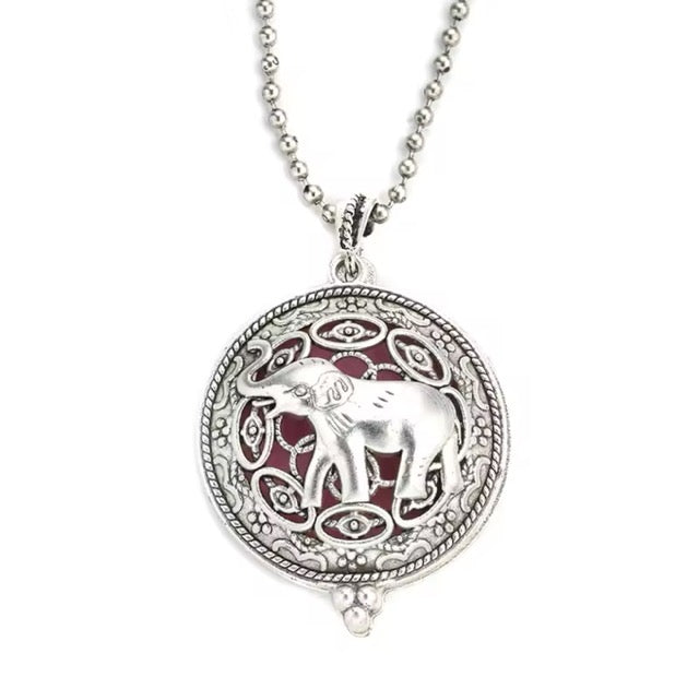Elephant Aroma Essential Oil Pendant Necklace