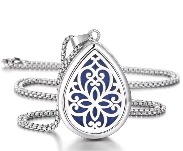 Teardrop Pendant Essential Oil Necklace