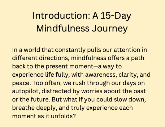 15 Day Mindfulness Challenge - Mini e-book