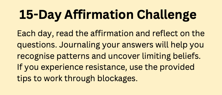 15 Day Affirmation Challenge - Mini e-book
