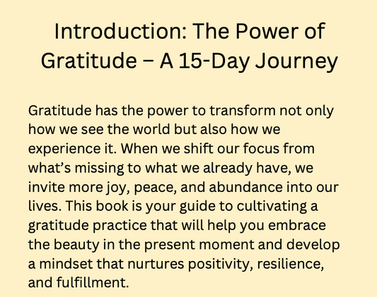15 Day Gratitude Challenge - Mini e-book