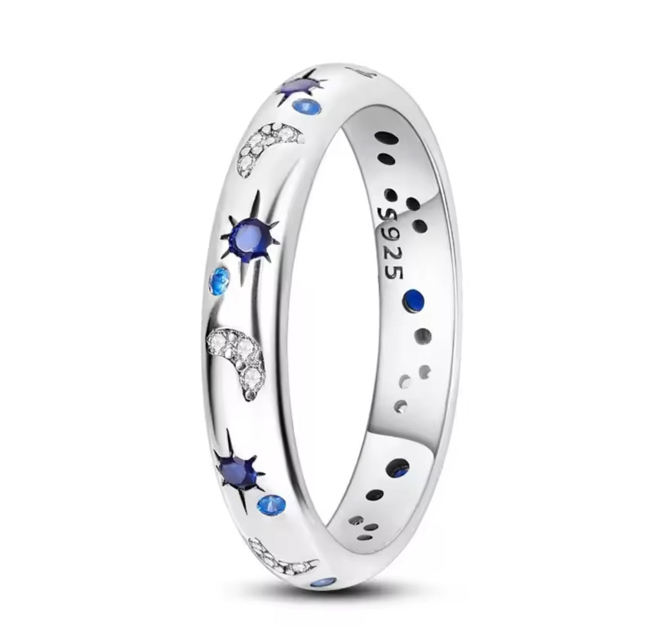Celestial Sparkling Moon Sun Star Ring