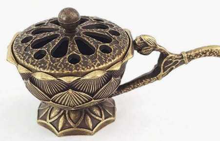 Small Lotus Incense Burner with Handle