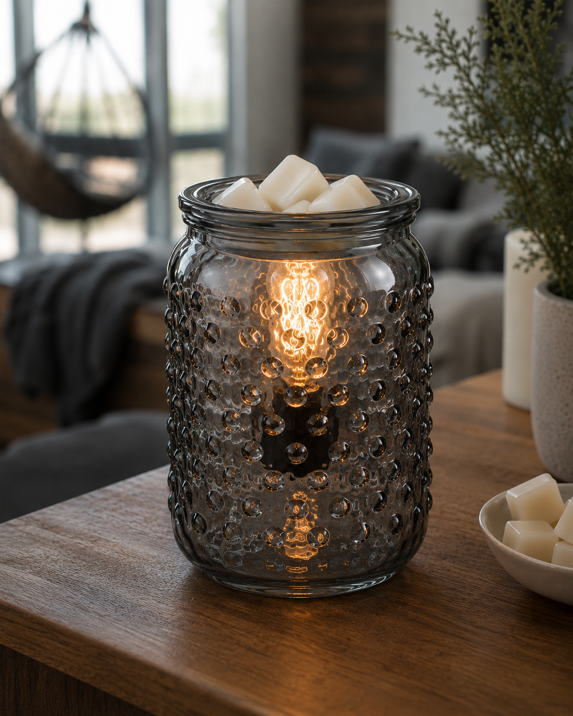 Smokey Hobnail Illumination Electric Warmer